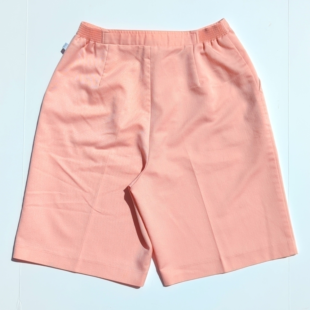 Lily's of Beverly Hills 90's Vintage Pleated High Waist Wide Leg Shorts Pink 12 - Picture 11 of 13